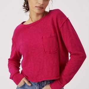 Anthropologie T.LA cropped long sleeve tee M